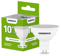 IEK GENERICA Лампа LED MR16 софит 10Вт 230В 4000К GU5.3 LL-MR16-10-230-40-GU5-G фото