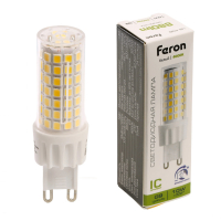 Feron Лампа светодиодная диммируемая, (10W) 230V G9 4000K JCD, LB-438 51742 фото
