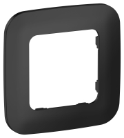 IEK FLITE Рамка 1-мест. РУ-1-А-ФлЧ чер. FI-M12-31-20-K02 фото