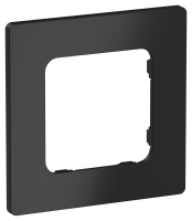 IEK FLITE Рамка 1-мест. РУ-1-К-ФлЧ чер. FI-M12-32-20-K02 фото
