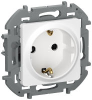 IEK INSPIRIA Белый Розетка 2К+З со шторками - немецкий стандарт - 16 А - 250 В. 6737301 фото