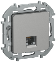 IEK INSPIRIA Алюминий Информационная розетка RJ 45 - категория 6 - UTP. 6738321 фото