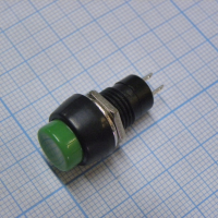 PBS-20A-2/G Кнопка ON-OFF 1A 250VAC круглая M10 с фиксацией зелёная Jietong pe78961 фото