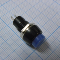PBS-20A-2/BL Кнопка ON-OFF 1A 250VAC круглая M10 с фиксацией синяя Jietong pe78963 фото