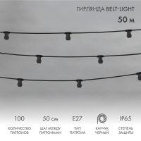 NEON-NIGHT Belt-Light 2 жилы шаг 50 см патроны e27 влагостойкая IP65 331-213 фото
