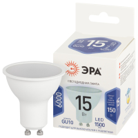 Лампа светодиодная ЭРА STD LED MR16-15W-860-GU10 GU10 15 Вт софит холодный белый свет Б0066823 фото