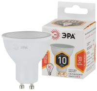 ЭРА Лампа светодиодная STD LED MR16-10W-827-GU10 10Вт софит теплый белый свет GU10 Б0032997 фото