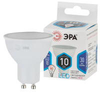 ЭРА Лампа светодиодная STD LED MR16-10W-840-GU10 10Вт софит нейтральный белый свет GU10 Б0032998 фото