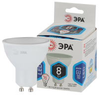 ЭРА Лампа светодиодная STD LED MR16-8W-840-GU10 8Вт софит нейтральный белый свет GU10 Б0036729 фото