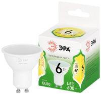ЭРА Лампа светодиодная GREEN LINE LED MR16-6W-830-GU10 GL 6Вт софит теплый свет GU10 Б0067075 фото
