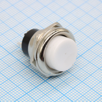 PBS-26B/W Кнопочный переключатель ON-(OFF) без фиксации 250V 2A M16 белый Jietong pe1121326 фото