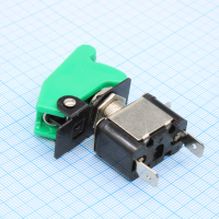 ASW-07D/G+SAC-01 Тумблер ON-OFF без подсветки 25A 12VDC с зелёной крышечкой Jietong pe1121337 фото