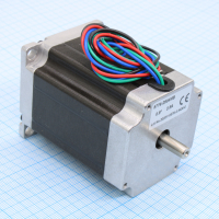 FL57STH76-2804MB Шаговый электродвигатель NEMA 23, фланец 57мм, длина корпуса 76мм, ток фазы 2.8А, количество выводов 4 вывода, шаг 0.9°, тип вала вал с двух сторон, крутящий момент 1.8 Н*м, диаметр в pe1138790 фото