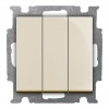 ABB BJB Basic 55 Беж Выключатель 3-клавишный, 16А 2CKA001012A2158 фото