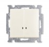 ABB BJB Basic 55 Шале (бел) Выключатель 2-клавишный с подсветкой 2CKA001012A2188 фото