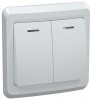 IEK VEGA ВС10-2-1-ВБ Выключатель 2кл 10А с инд. ВЕГА (белый) EVV21-K01-10-DM фото