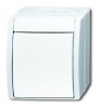 ABB BJE Ocean Альпийский белый Переключатель 1-клавишный накладной IP44 2CKA001085A1632 фото