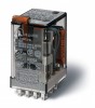 Finder Миниатюрное универсальное электромеханическое реле; монтаж в розетку; 4CO 7A; контакты AgNi; катушка 110В АC; степень защиты RTI; опции: кнопка 553481100040 фото