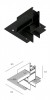 Угол на плоскости встраиваемый RAL 9005 черный 82001-BK фото