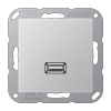 JUNG A 500 Алюминий Накладка/вставка для розетки USB MAA1122AL фото