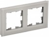 IEK Brite Decor дымчатый глянец стекло рамка 2 места BR-M22-G-K30 фото