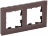 IEK Brite Decor тёмная бронза глянц стекло рамка 2 места BR-M22-G-K45 фото