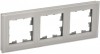IEK Brite Decor дымчатый глянец стекло рамка 3 места BR-M32-G-K30 фото