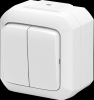 ABB Variant+ Белый Переключатель двухклавишный, IP54 2CHN585251C4500 фото