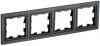 IEK Brite Base чёрный рамка 4 места BR-M42-K02 фото