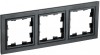 IEK Brite Base чёрный рамка 3 места BR-M32-K02 фото