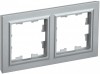 IEK Brite Base алюминий рамка 2 места BR-M22-K47 фото