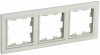 IEK Brite Base бежевый рамка 3 места BR-M32-K10 фото