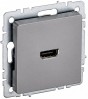 IEK Brite Base сталь розетка HDMI BR-H10-K46 фото