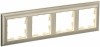 IEK Brite Decor шампань 3D-форма рамка 4 места BR-M42-12-3-K10 фото