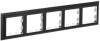 IEK Brite Decor чёрный / хром 3D-форма рамка 5 мест BR-M52-12-2-K23 фото