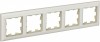 IEK Brite Decor жемчуг 3D-форма рамка 5-местная BR-M52-12-1-K10 фото