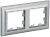 IEK Brite Decor алюминий 3D-форма рамка 2 места BR-M22-12-K47 фото