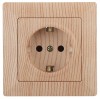 Intro 4-202-11 Розетка 2P+E Schuko, 16А-250В, СУ, Solo, сосна (10/200/2000) Б0053656 фото