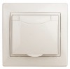 Intro 1-203-02 Розетка 2P+E Schuko с крышкой, 16А-250В, IP20, СУ, Plano, сл.кость (10/100/1500) Б0053890 фото