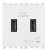 Vimar Зарядное устройство с разъемом USB A+C 5V 3A, 2мод., белая 19295.AC.B фото