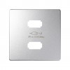 Simon 82 Detail Алюминий Накладка для зарядного устройства 2*USB 8221096-093 фото