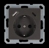 Jasmart Розетка SHUKO© с USB A+C с защитными шторками 16A 250V~ 2P+T USB 25W, цвет Мокко G5501USB-25Z фото