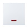 Ecoplast LK45 Выключатель с индикатором 45х45мм (схема 1L) 16 A, 250 B (серебристый металлик) 850903-1 фото