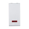 Ecoplast LK45 Переключатель с двух мест, с индикатором 45х22,5мм (схема 6L) 16 A, 250 B (серебристый металлик) 850403-1 фото