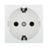 Ecoplast LK45 Розетка с з/к, со шторками глянцевая поверхность (белый) 851104-1 фото