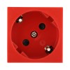 Ecoplast LK45 Розетка с заземляющими контактами, с защитными шторками, 16 А, 250 В, под углом 45 градусов (красная) 851207-1 фото