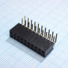 DS1024-2X10R2 Гнездо на плату угловое 2x10 конт., шаг 2.54 мм., длина 8.5мм CONNFLY pe338697 фото