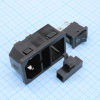 L-KLS1-AS-303-4-A1.0 Разъем питания блочный 250 VAC С14 (вилка) с предохранителем и выключателем KLS pe1067279 фото