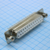DS1034-25FWNSI15 Разъем D-Sub, розетка 25 контактов прямая на плату, белый изолятор, CC Type 5.8мм CONNFLY pe391187 фото