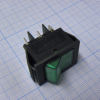 IRS-202-2B7-G/B Переключатель ON-ON с подсветкой 15A 250VAC прямоугольная кнопка зелёная Jietong pe124949 фото